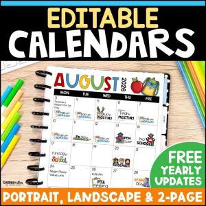 Editable Calendar Monthly Templates