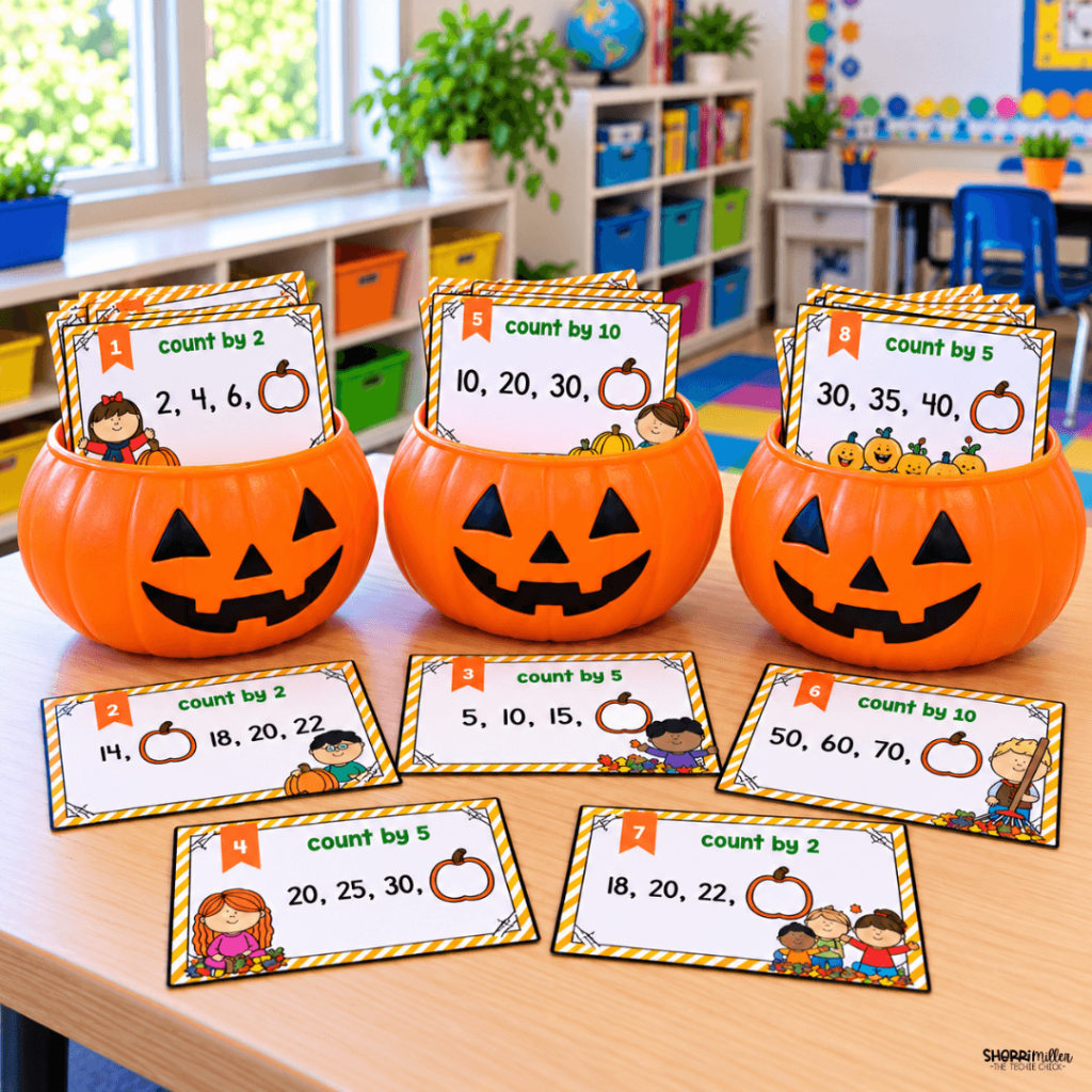 Halloween Math Centers Task Cards